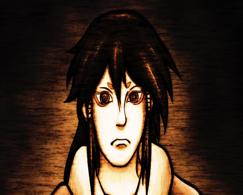 Anime Character with Spiral Eyes — Brown