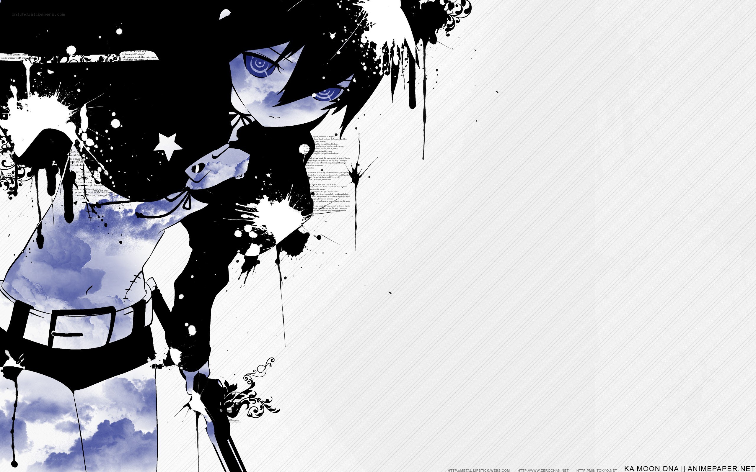 anime character with splatter art