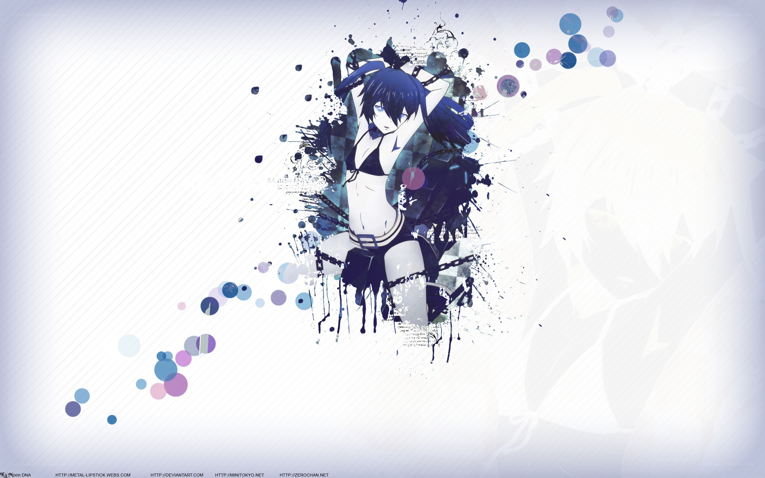 anime character with splatter art