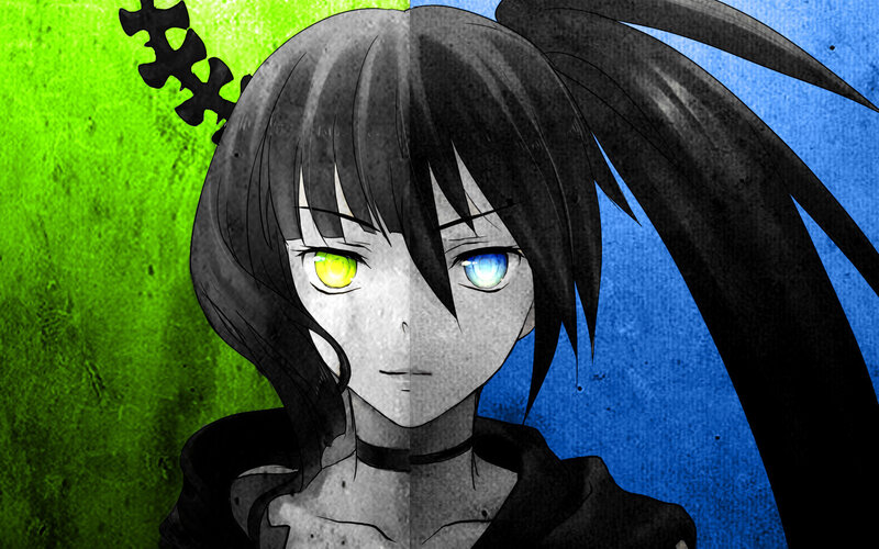 anime character with split eyes