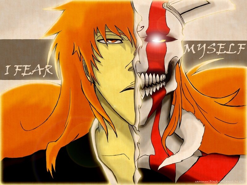 Anime Character with Split Face — Orange