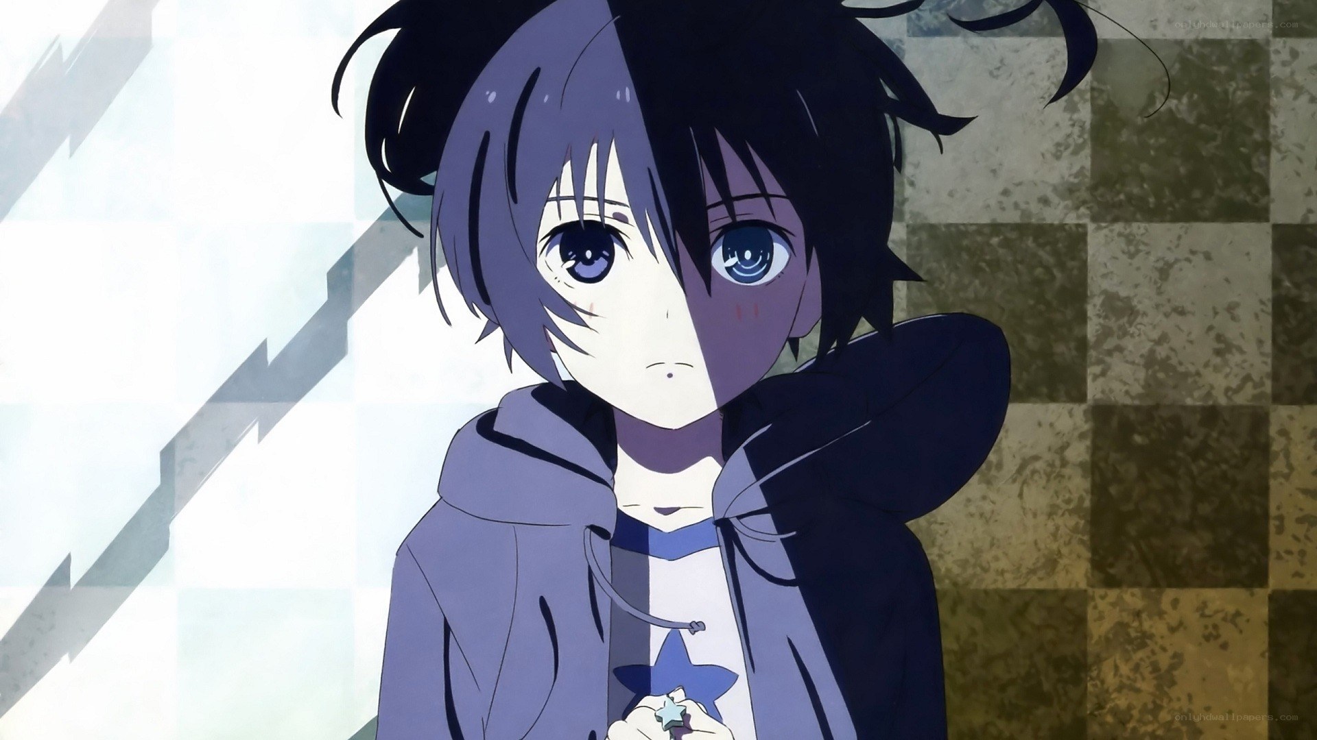 anime character with split face