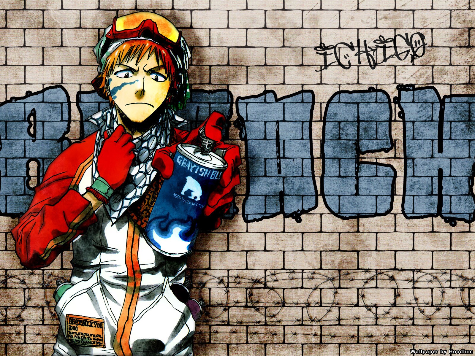 Anime character with spray can