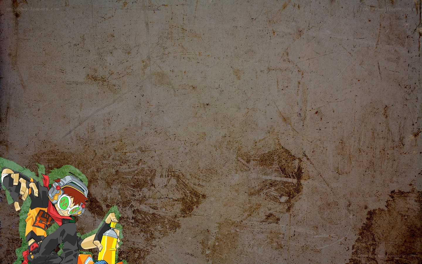 anime character with spray can