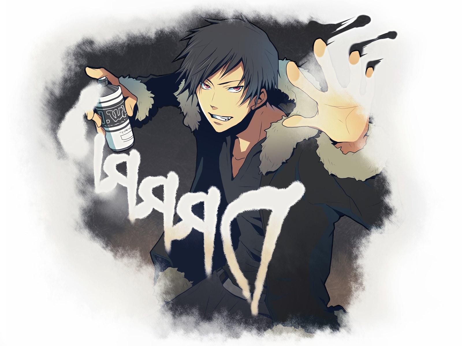 anime character with spray can