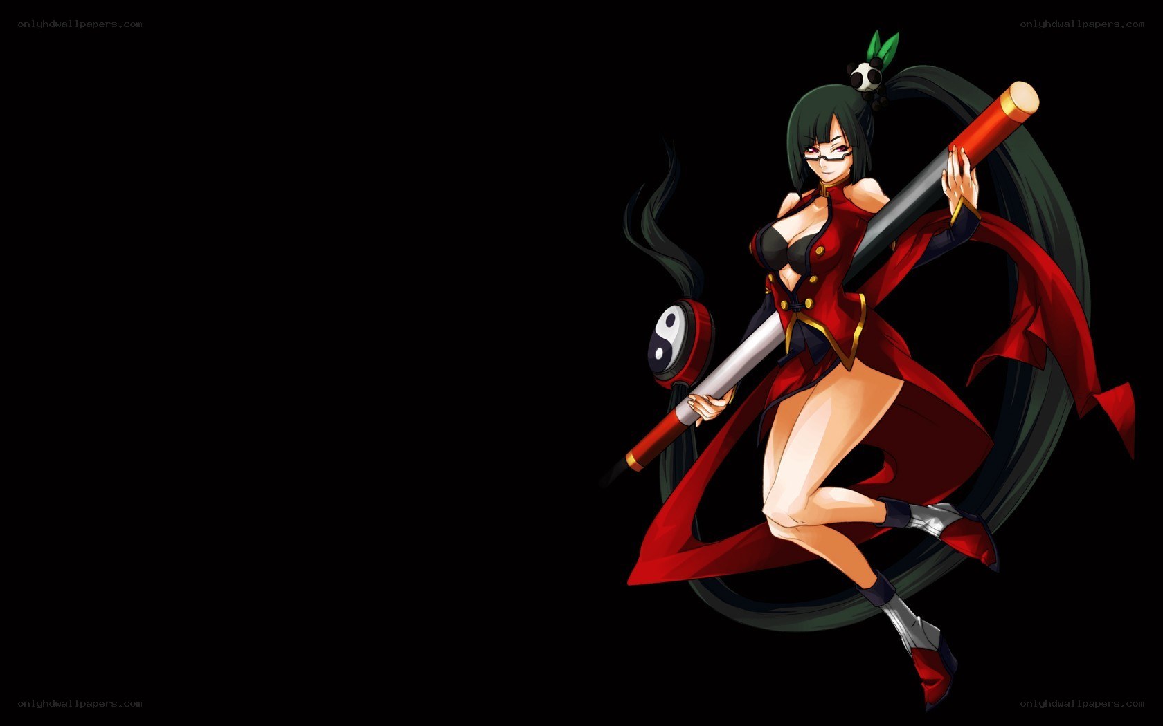 anime character with staff