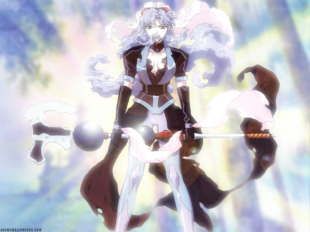 anime character with staff