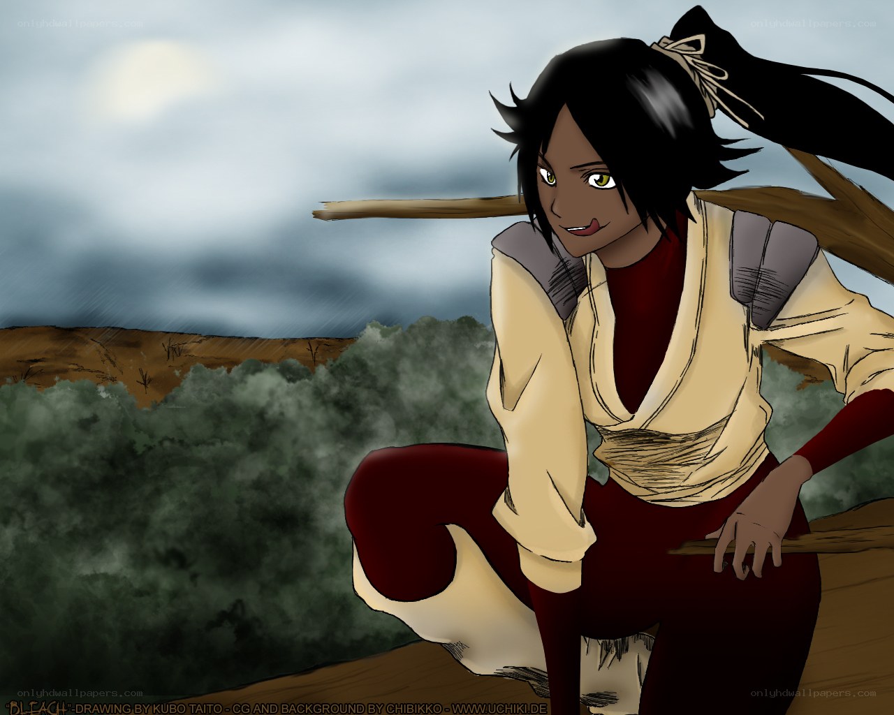 anime character with staff