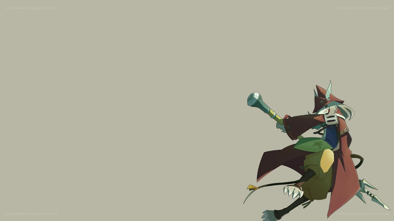 anime character with staff