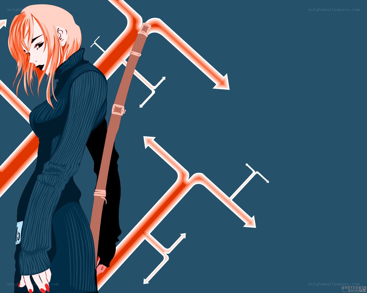 anime character with staff