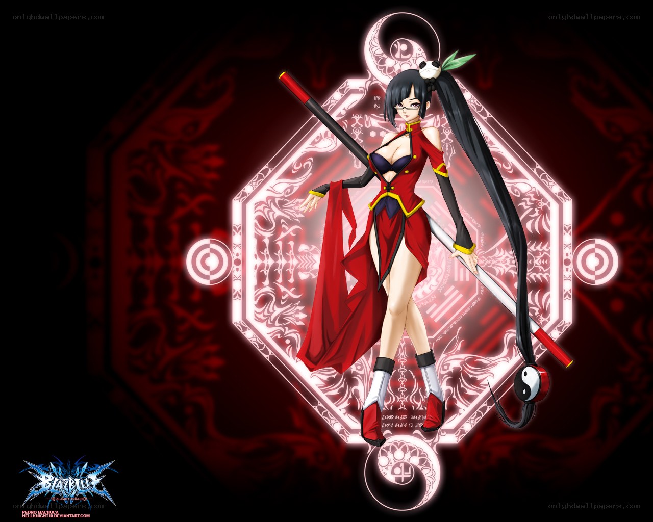 anime character with staff