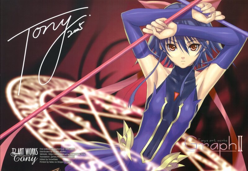 Anime character with staff