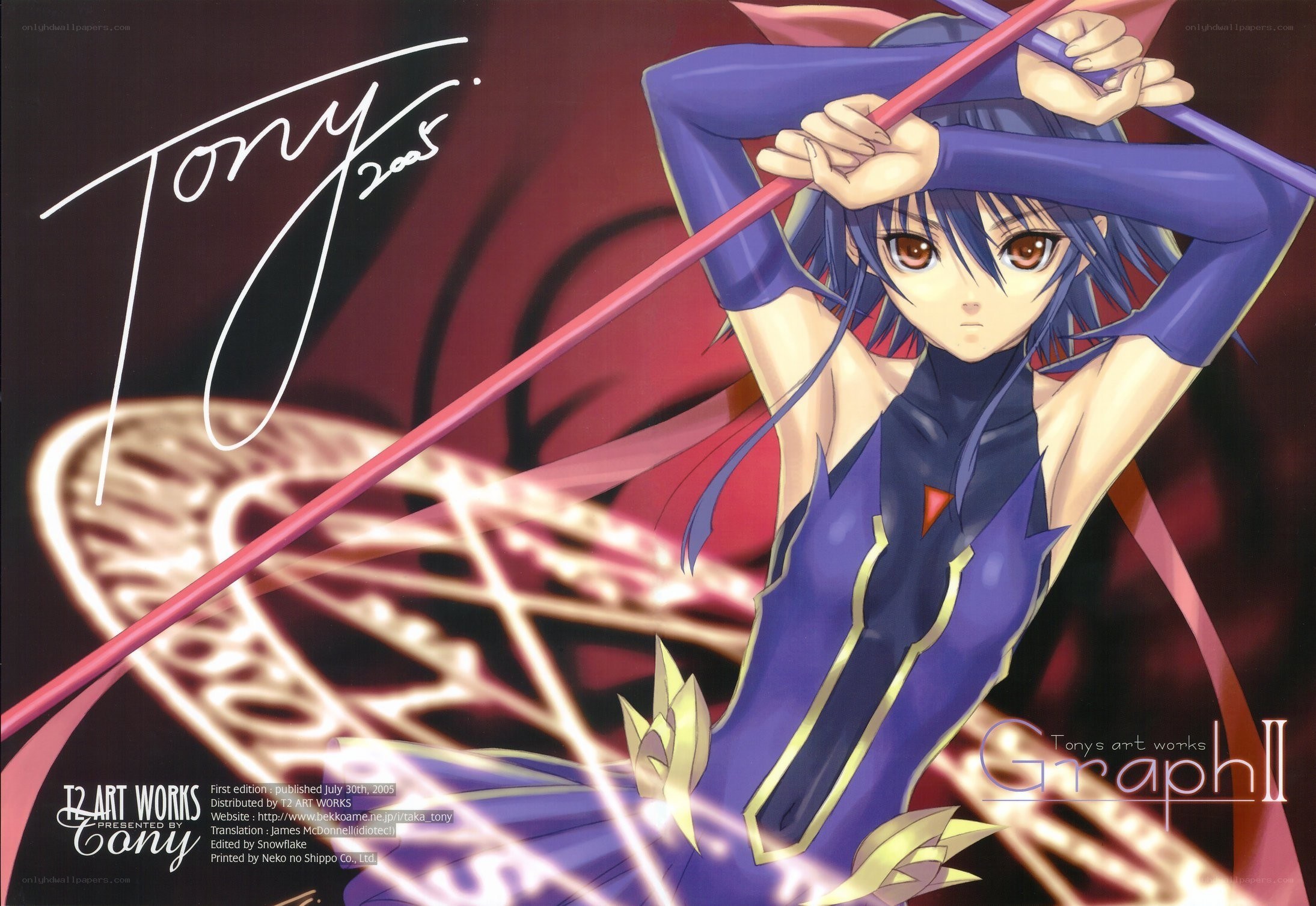 Anime character with staff
