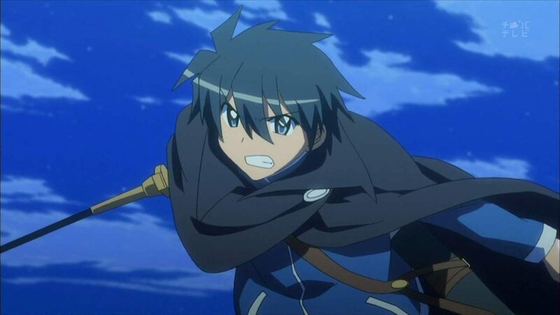 anime character with staff