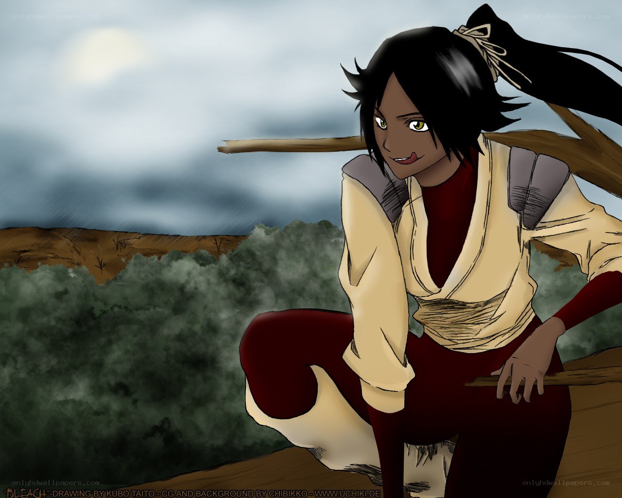 anime character with staff