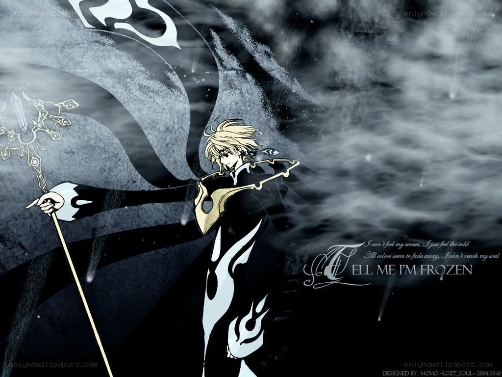 Anime character with staff