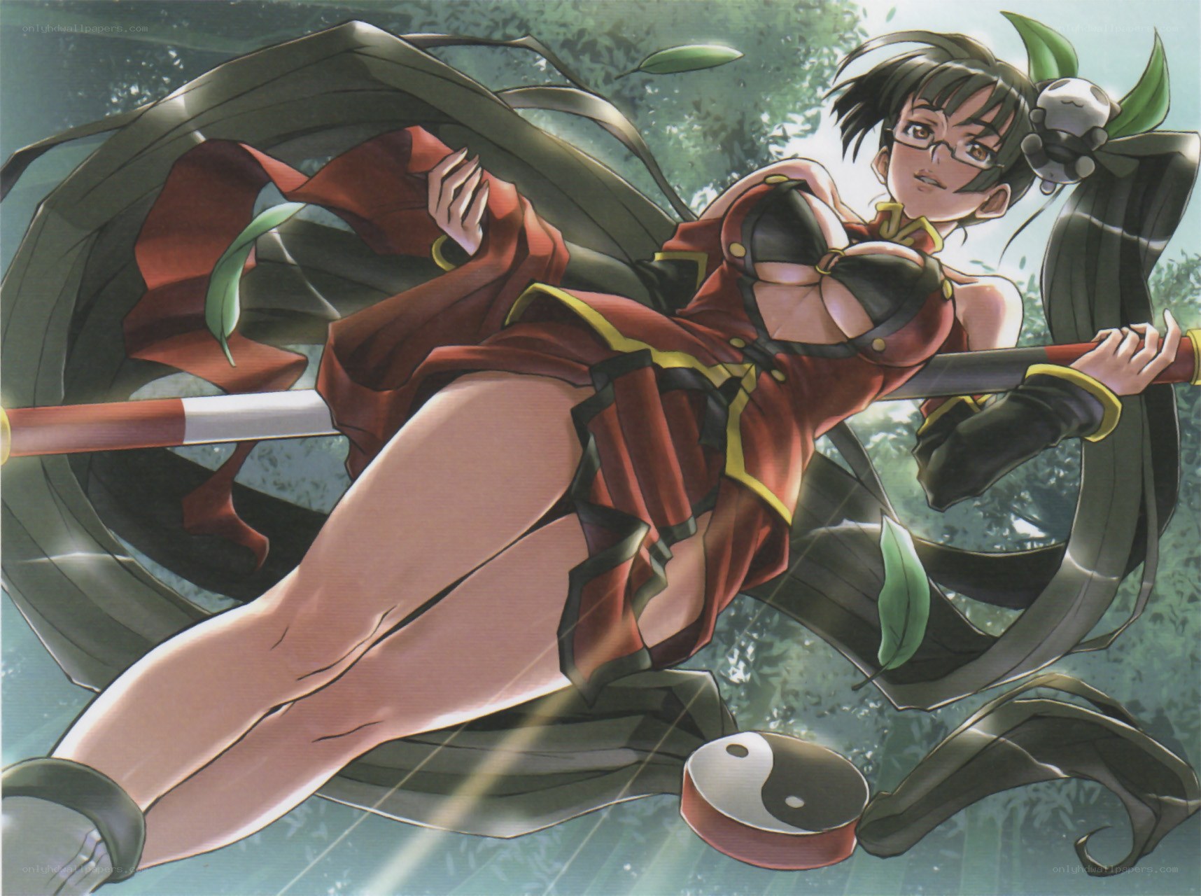 anime character with staff