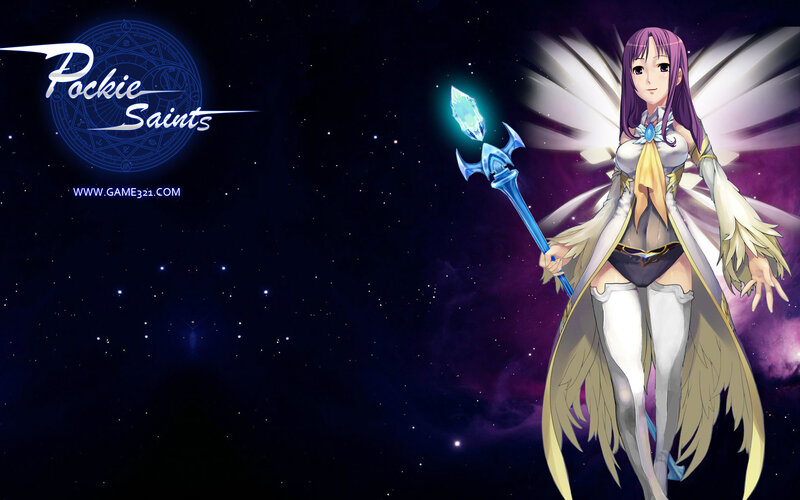 Anime Character with Staff — Purple, Dramatic, Night