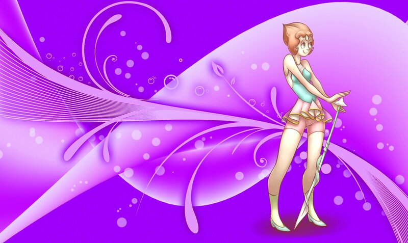 Anime Character with Staff — Purple, Dreamy