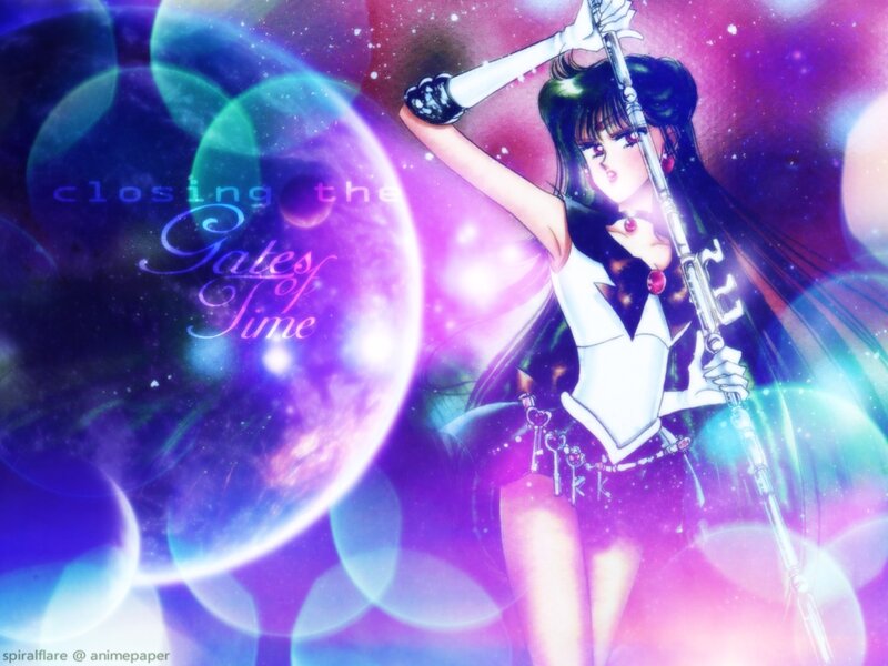 Anime Character with Staff — Purple