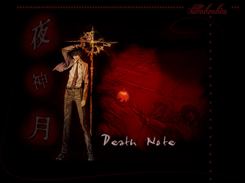 Anime Character with Staff — Red, Dramatic, Night