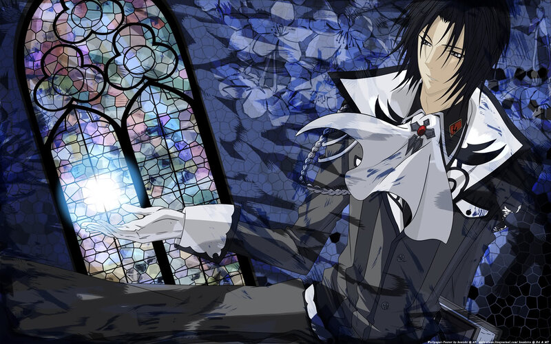 Anime Character with Stained Glass