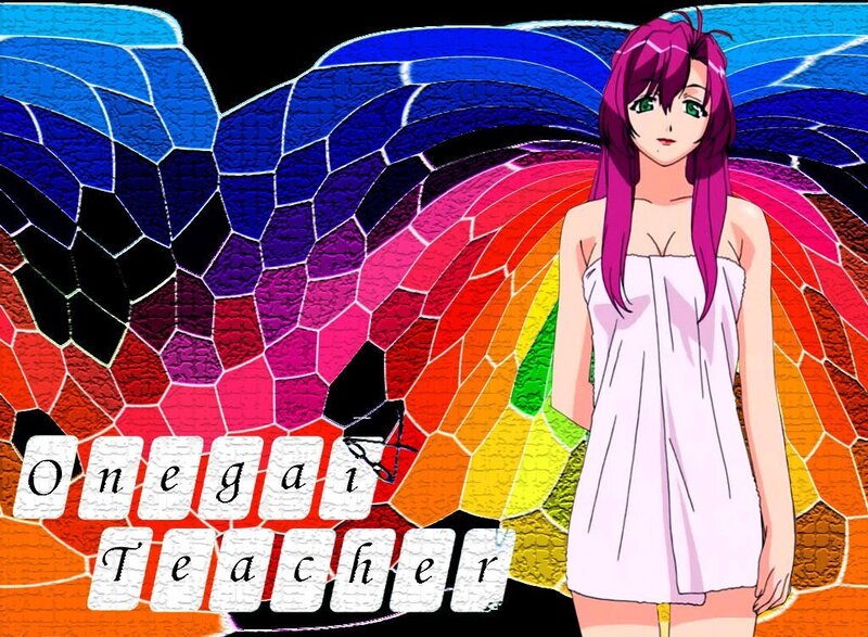Anime character with stained glass wings