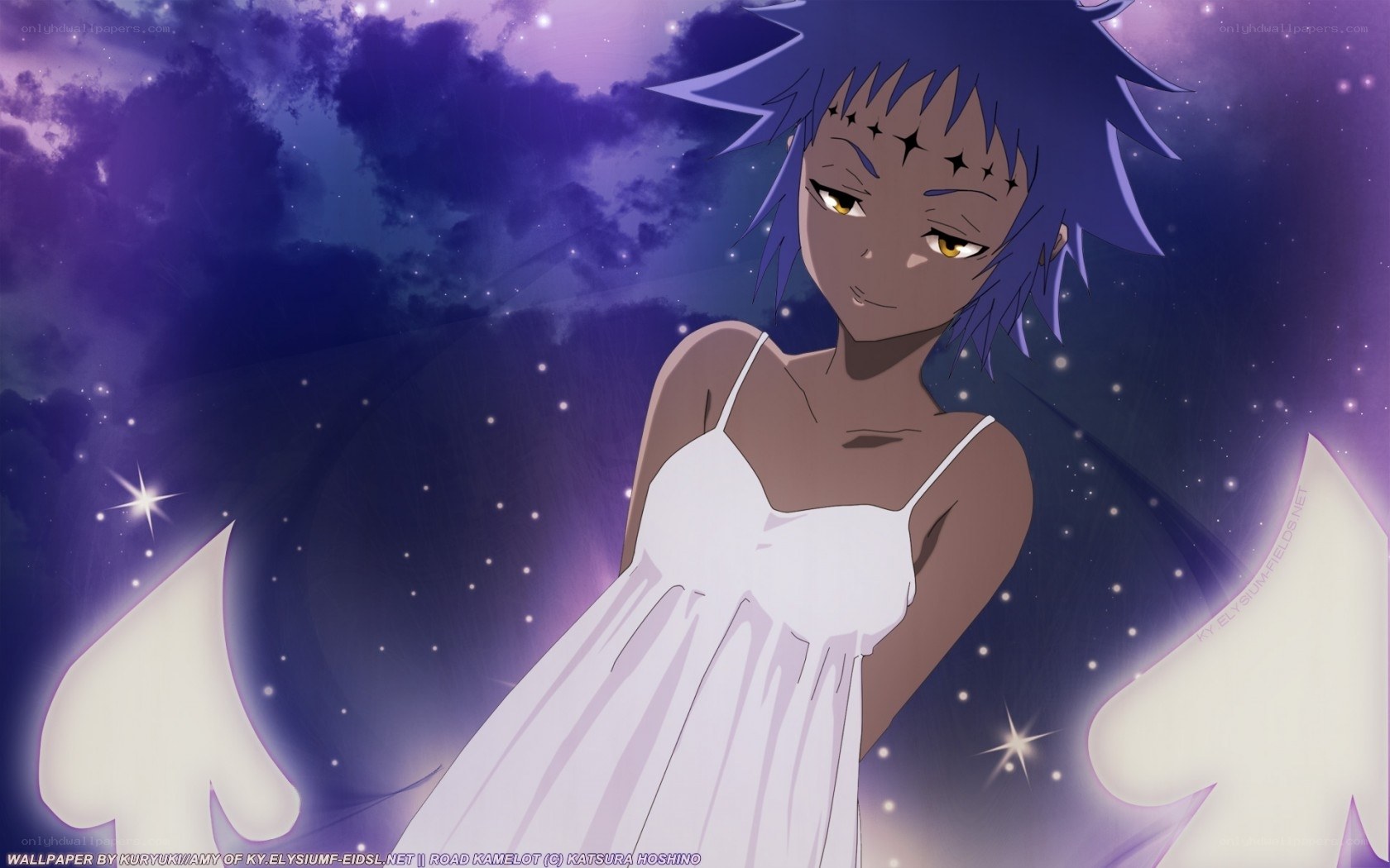 anime character with star marks