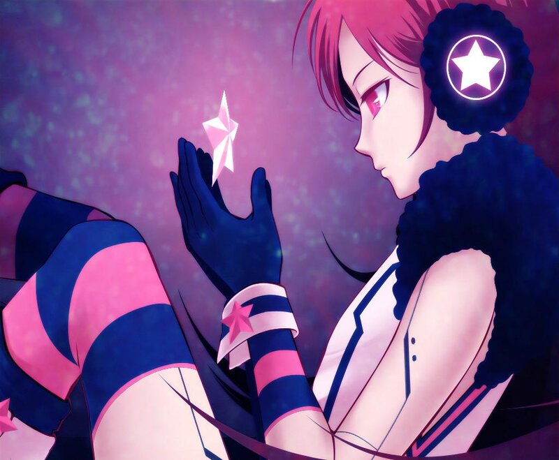 Anime Character with Star — Purple