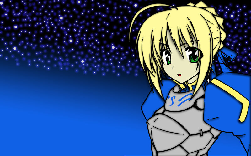 anime character with stars