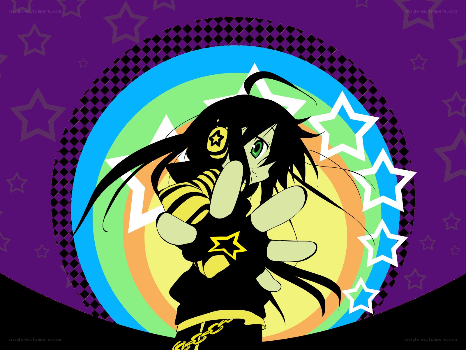 anime character with stars