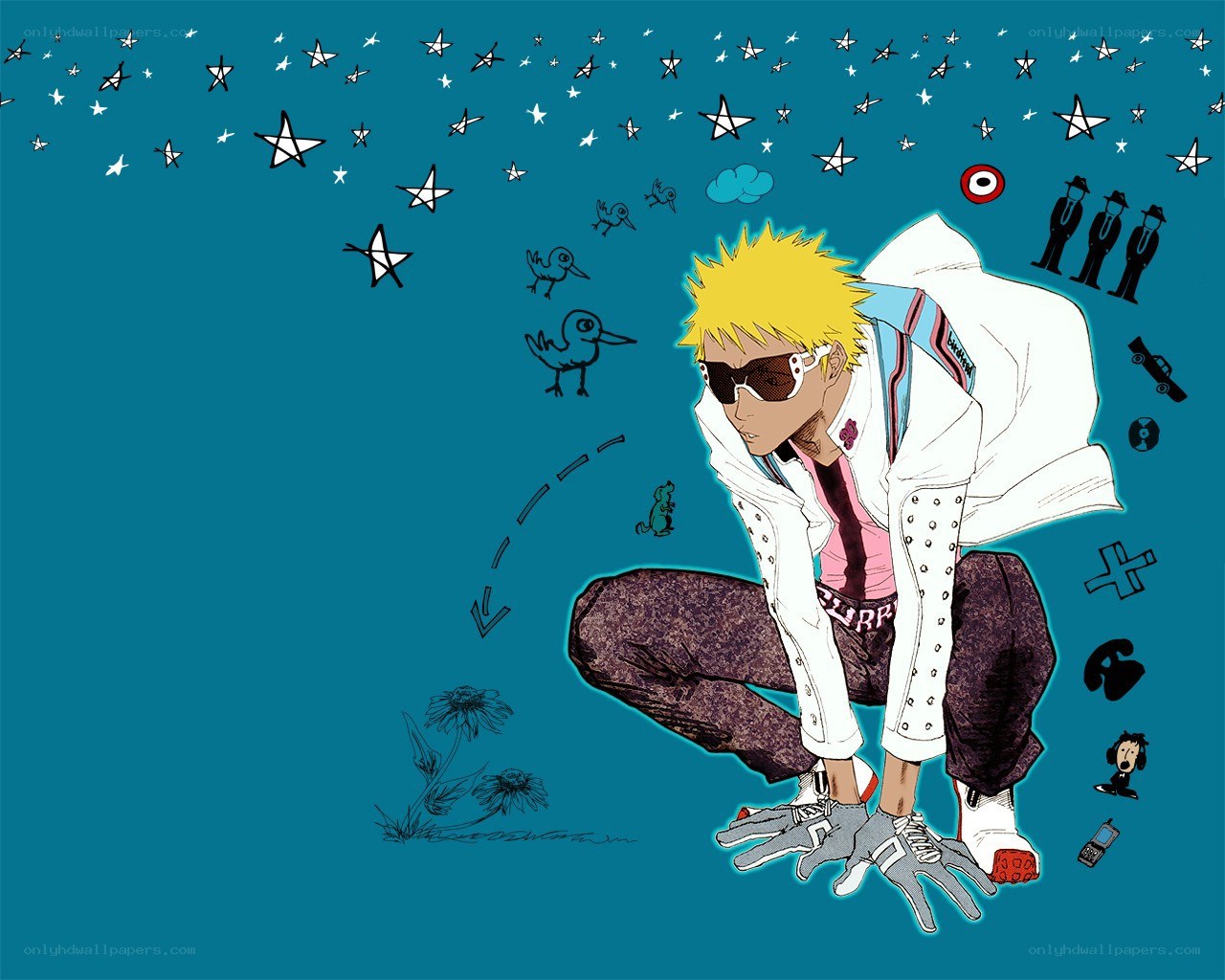 anime character with stars