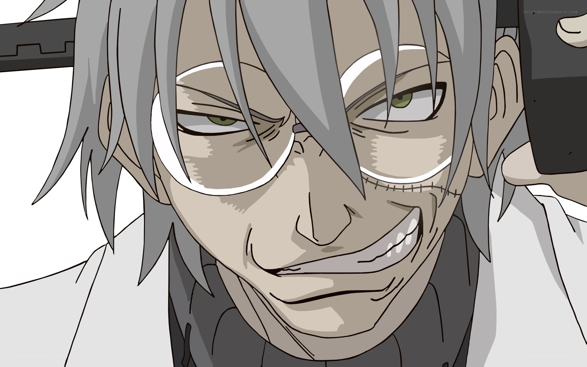 anime character with stitched face