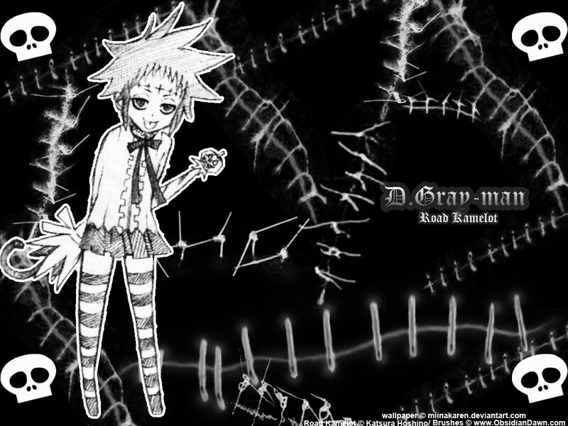 Anime Character with Stitches — Black, Dark
