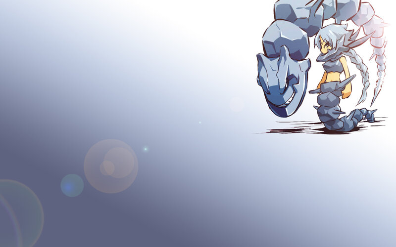 anime character with stone armor