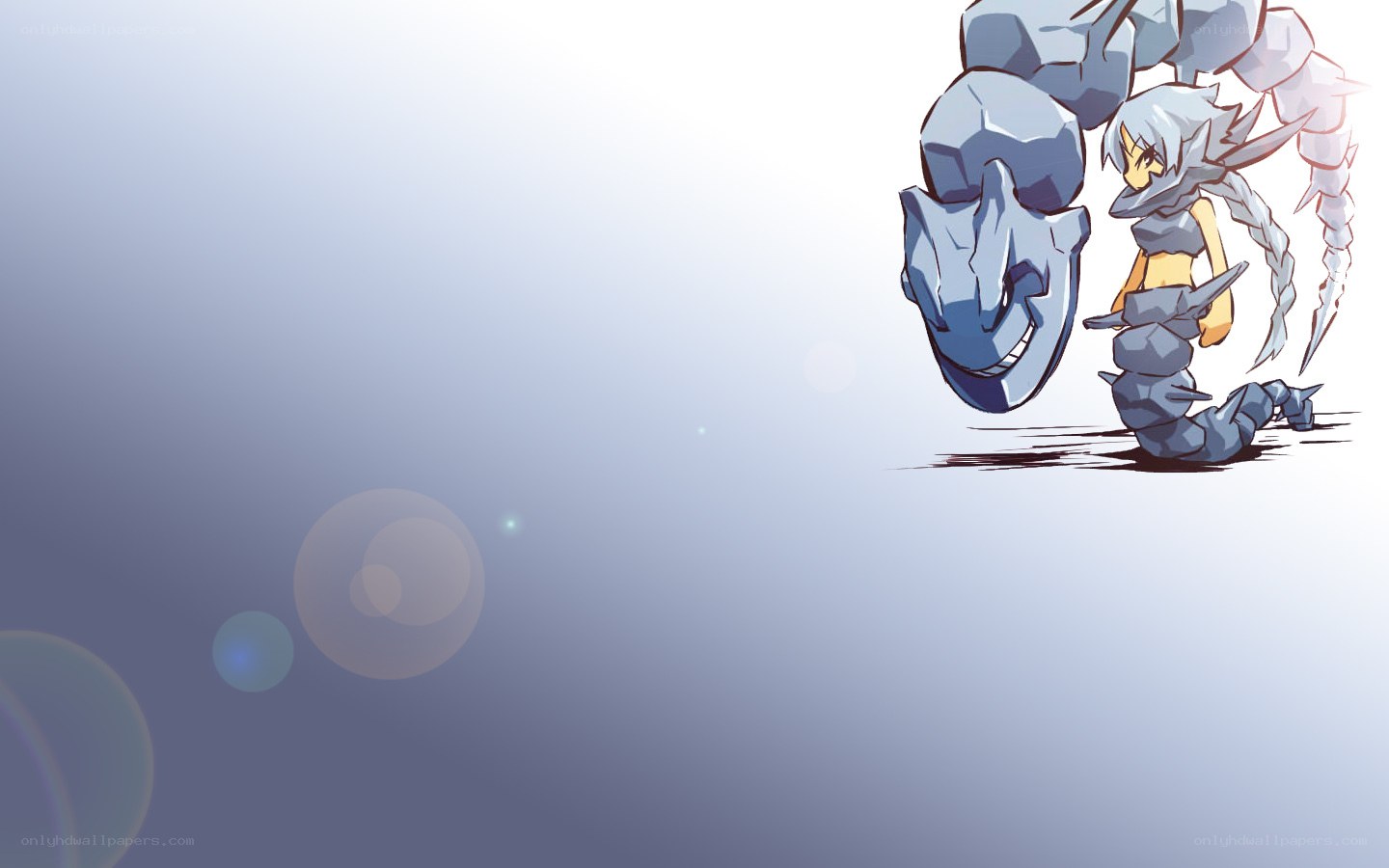 anime character with stone armor