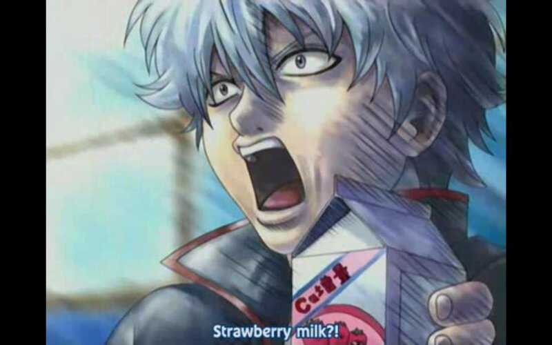 anime character with strawberry milk