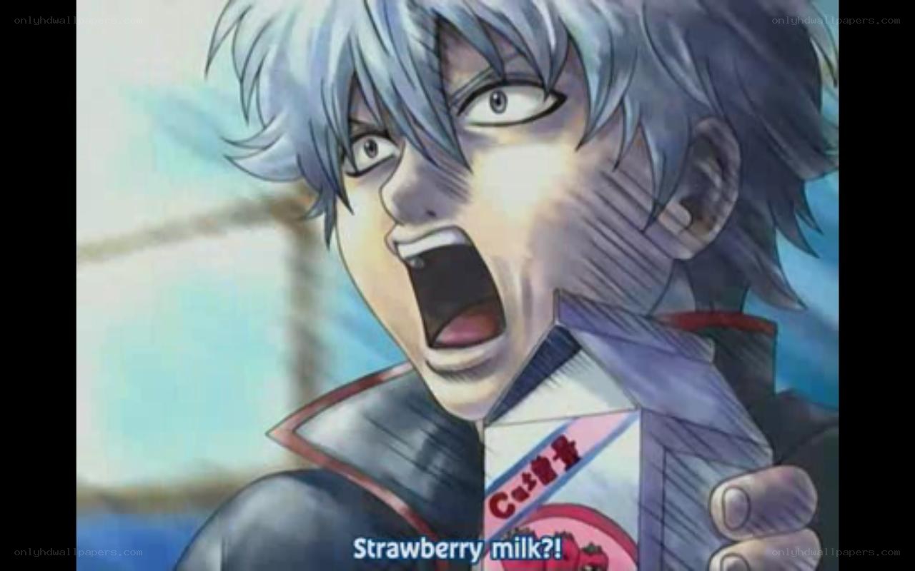 anime character with strawberry milk