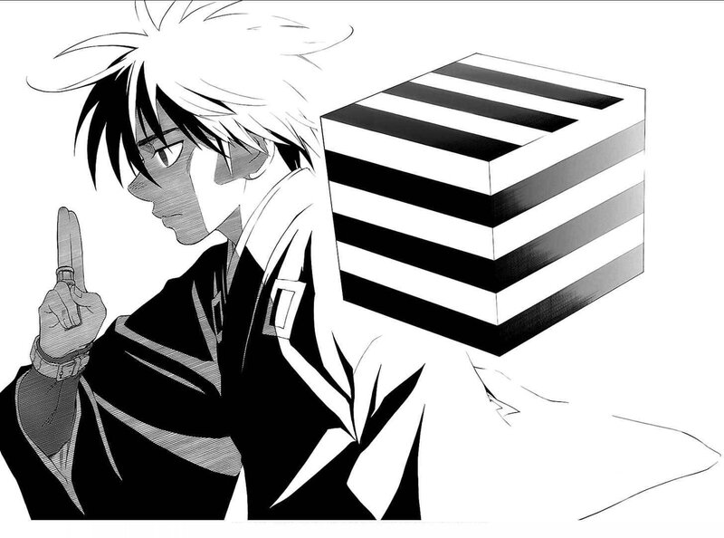 Anime Character with Striped Box