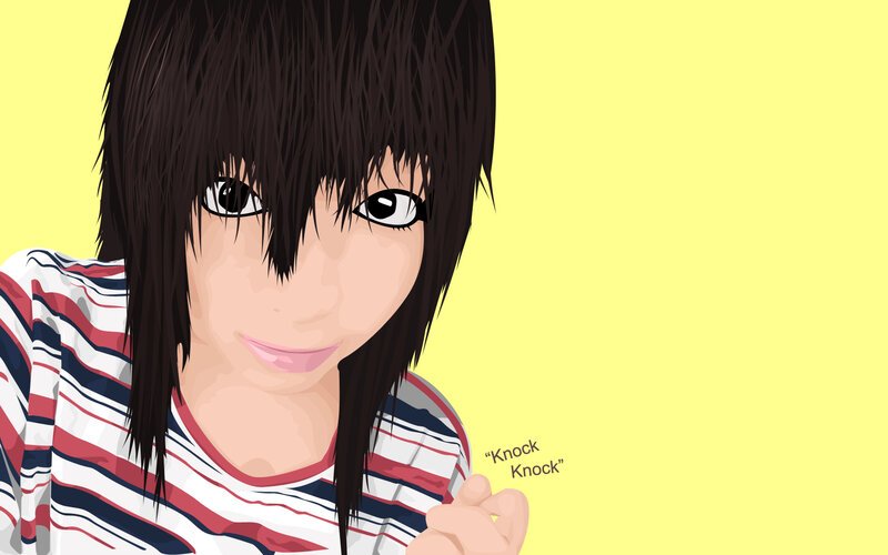 anime character with striped shirt