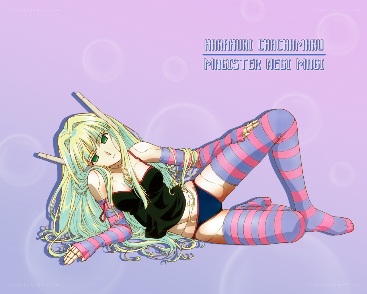 anime character with striped socks