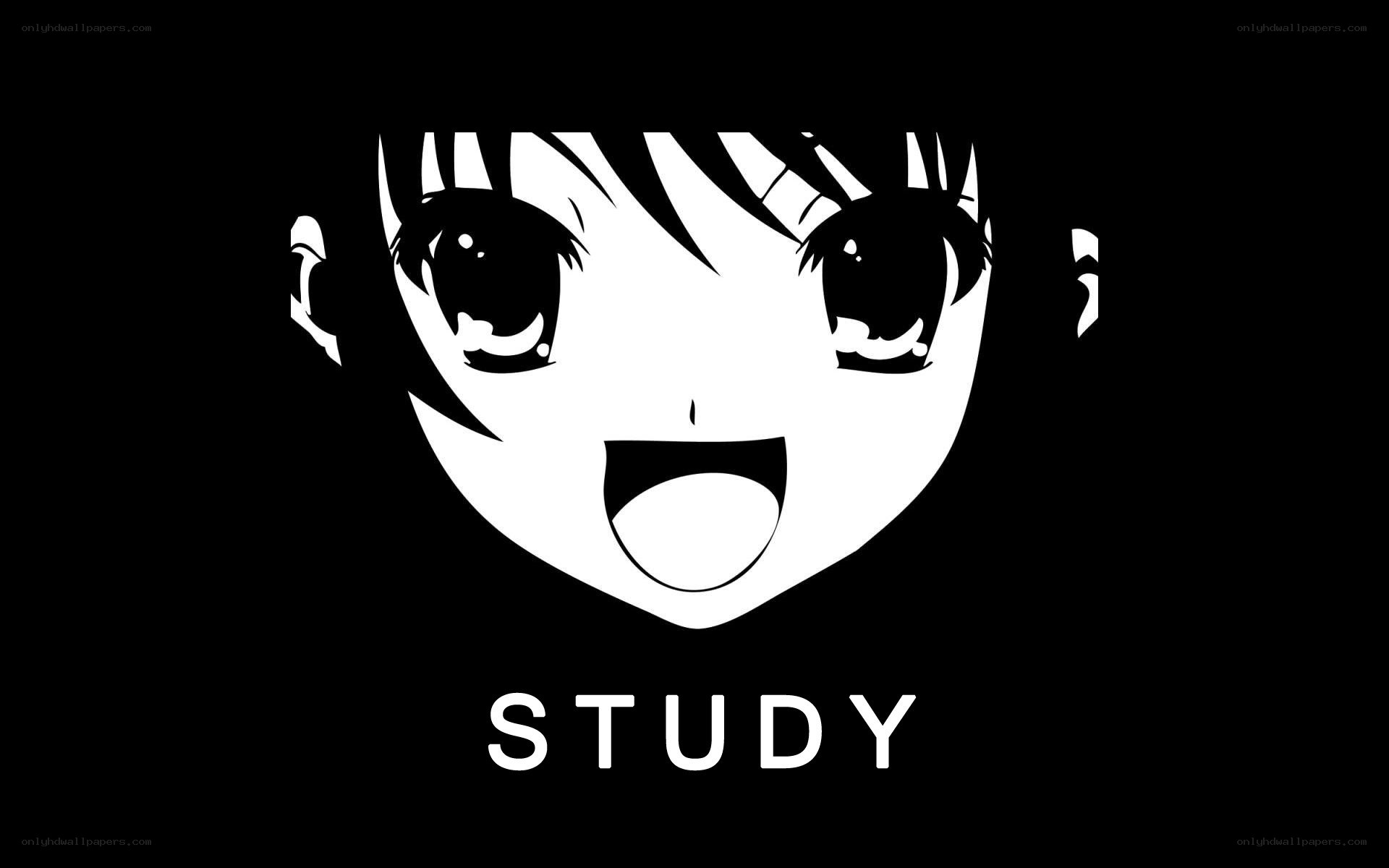 anime character with study text