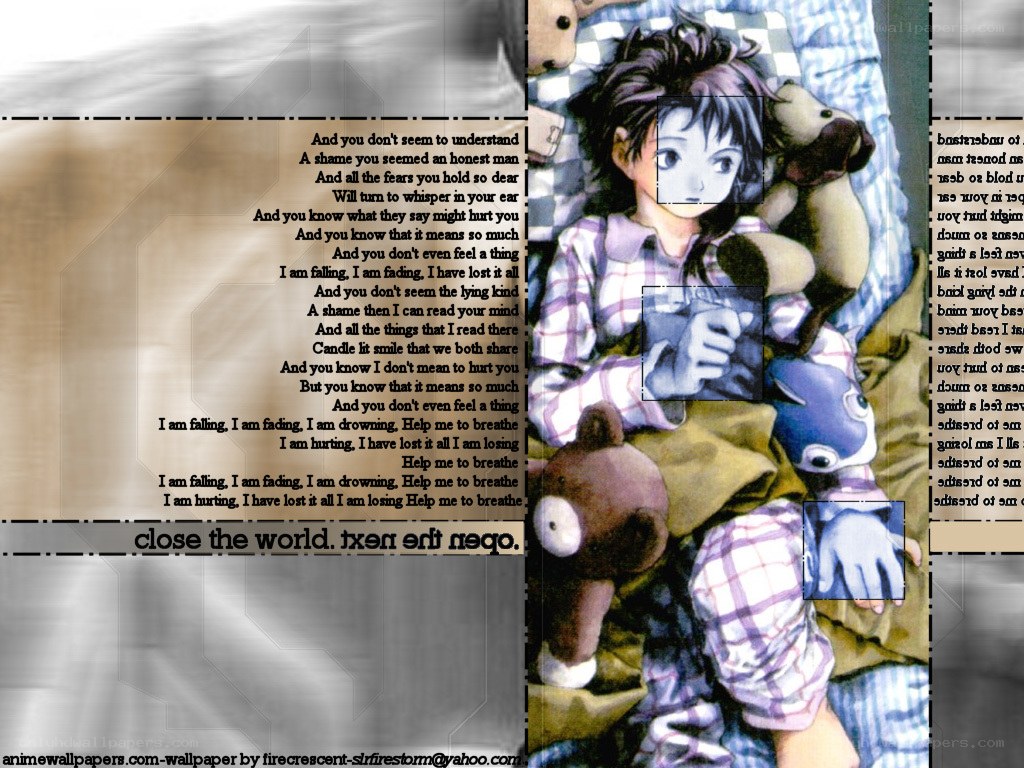 anime character with stuffed animals
