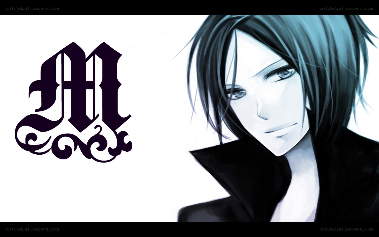 anime character with stylized M