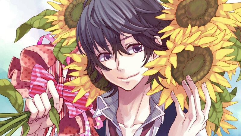 Anime Character with Sunflowers