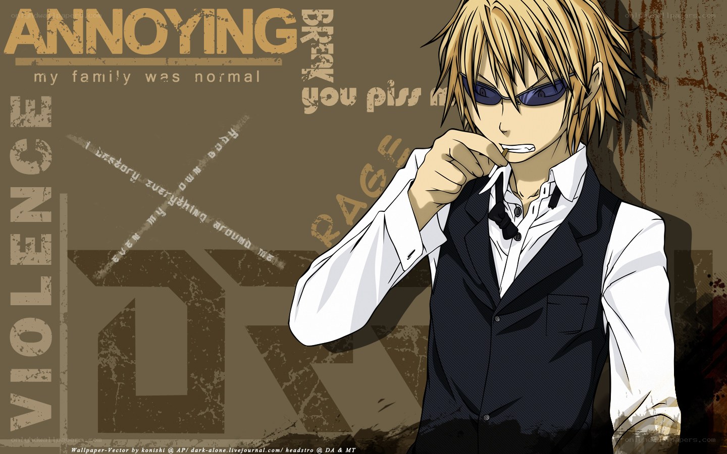 anime character with sunglasses