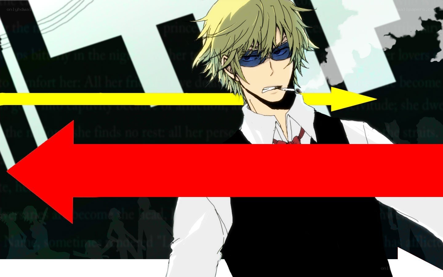 anime character with sunglasses