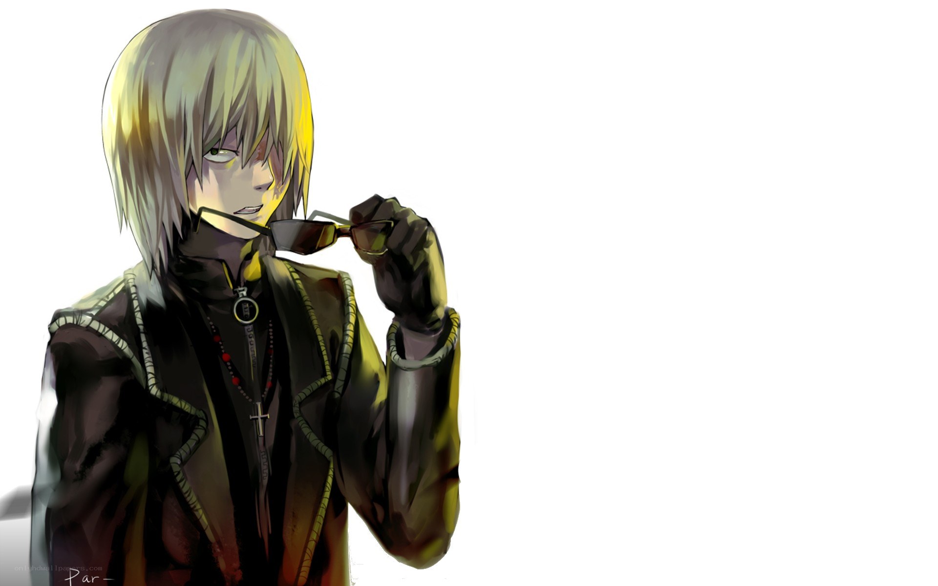 anime character with sunglasses