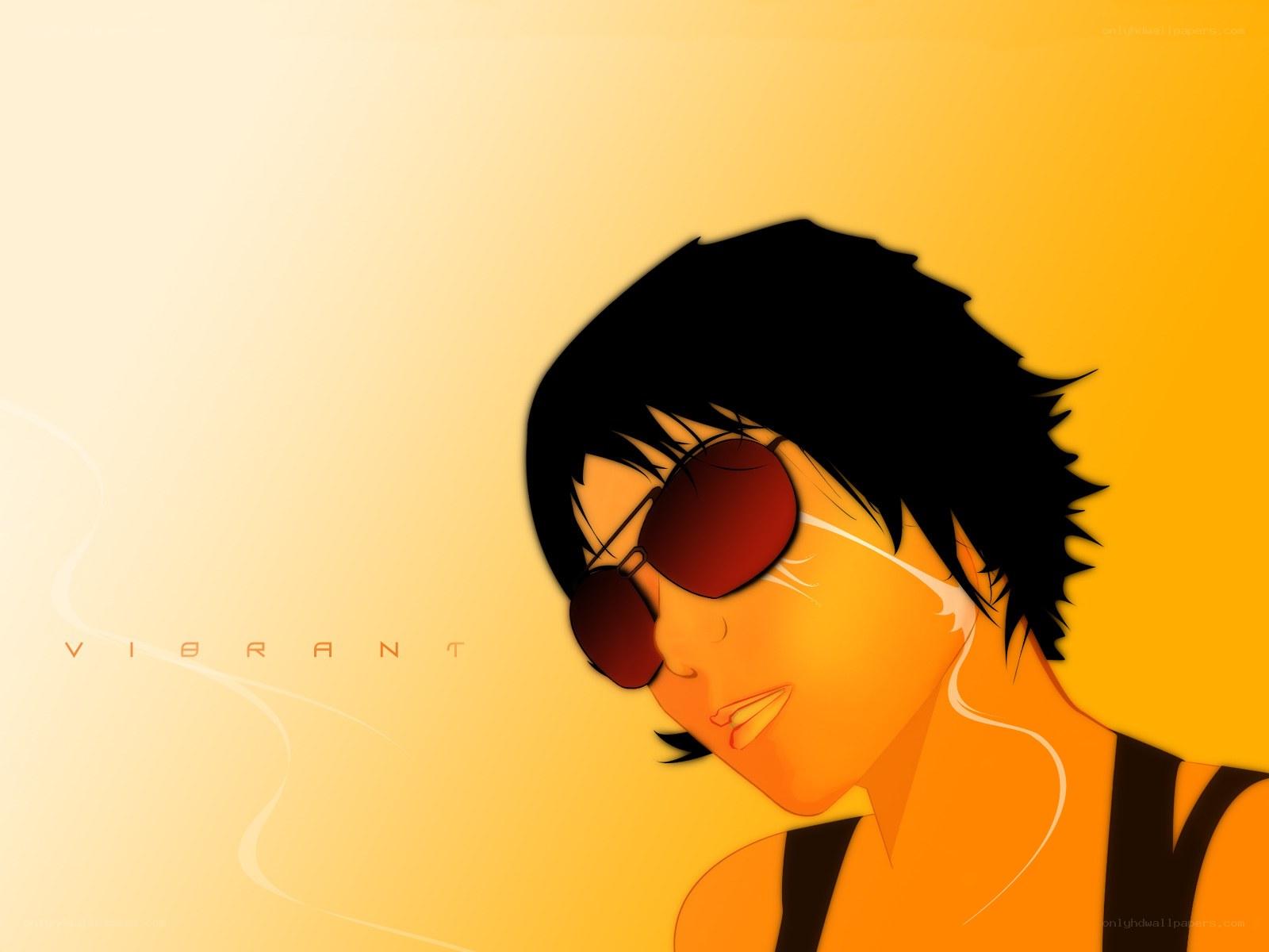 anime character with sunglasses