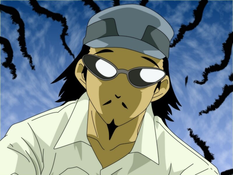 anime character with sunglasses